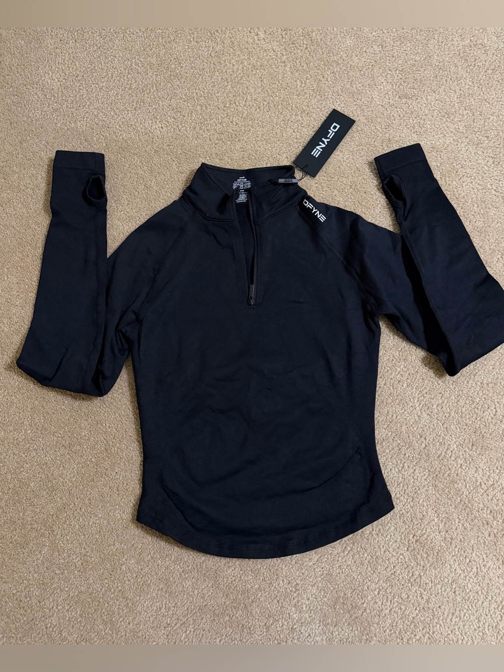 Dfyne Black Women's Long Sleeve Performance Top